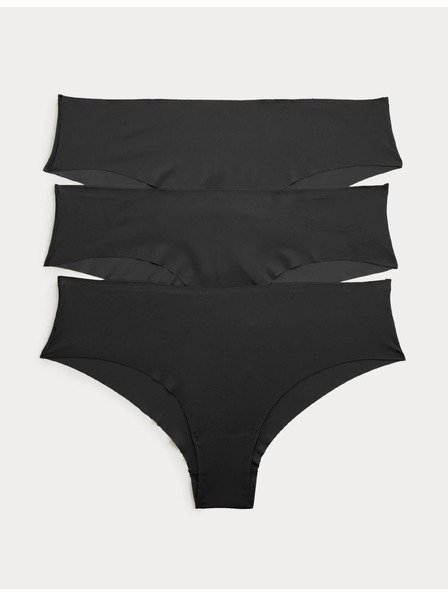 Marks & Spencer Комплект 3 бр. танга с ниска талия Body Invisibles™ без VPL Marks & Spencer черна