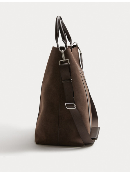 Marks & Spencer Чанта от изкуствен замш Marks & Spencer кафява