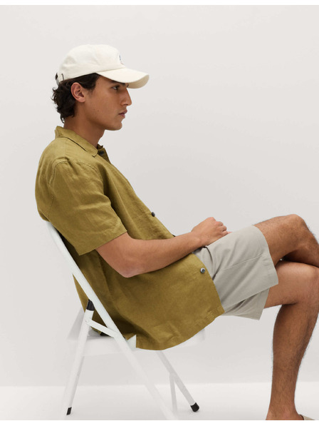 Marks & Spencer Риза от чист лен Marks & Spencer зелена
