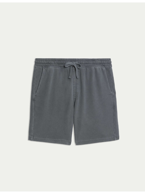 Marks & Spencer Шорти от чист памук с еластична талия Marks & Spencer сив