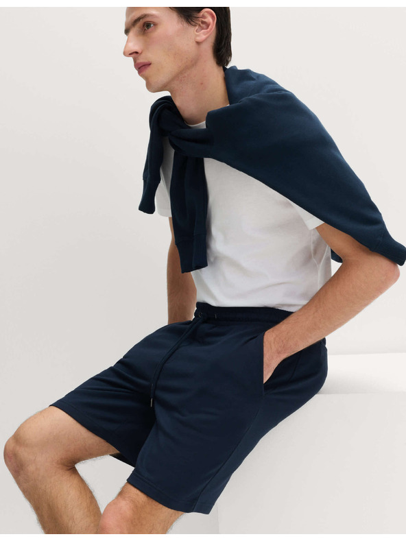 Marks & Spencer Шорти с еластична талия, с висок процент памук Marks & Spencer военноморски син