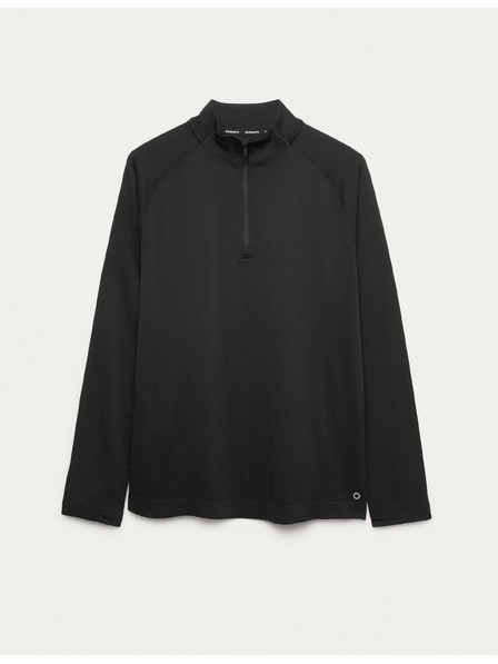 Marks & Spencer Безшевен спортен топ с половин цип Marks & Spencer черен