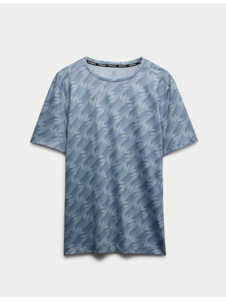 Marks & Spencer Тениска с екипажен врат с принт Marks & Spencer син