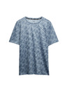 Marks & Spencer Тениска с екипажен врат с принт Marks & Spencer син