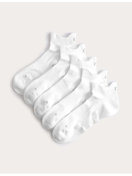 Marks & Spencer Амортизирани къси чорапи Trainer Liners™ с технология Cool & Fresh™, 5 чифта в опаковка Marks & Spencer бяла