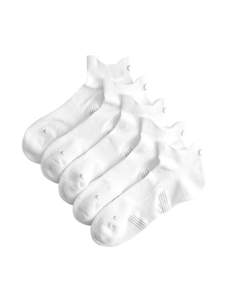 Marks & Spencer Амортизирани къси чорапи Trainer Liners™ с технология Cool & Fresh™, 5 чифта в опаковка Marks & Spencer бяла