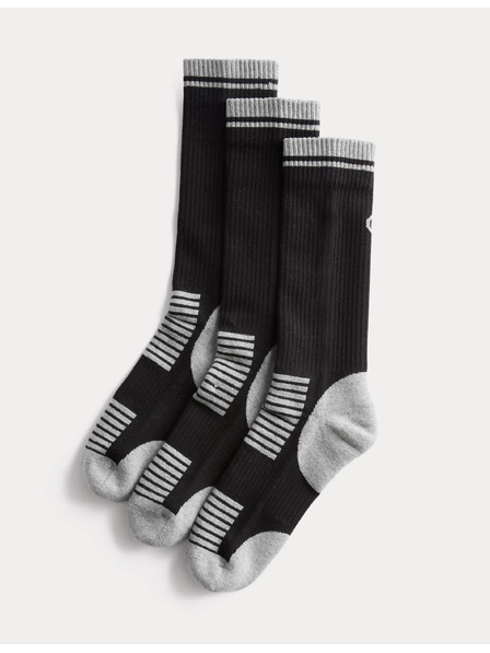 Marks & Spencer 3 чифта отразяващи чорапи с технология Cool & Fresh™ и укрепено табане Marks & Spencer черна