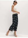 Marks & Spencer Цветна еластична миди пола с дантела Marks & Spencer черна