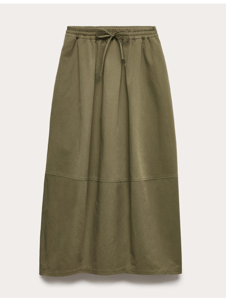 Marks & Spencer Дълга оформяща миди пола от чиста памук Marks & Spencer зелено