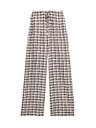 Marks & Spencer Панталони от Gingham материал, с висок процент лен със широки крачоли Marks & Spencer кафяво