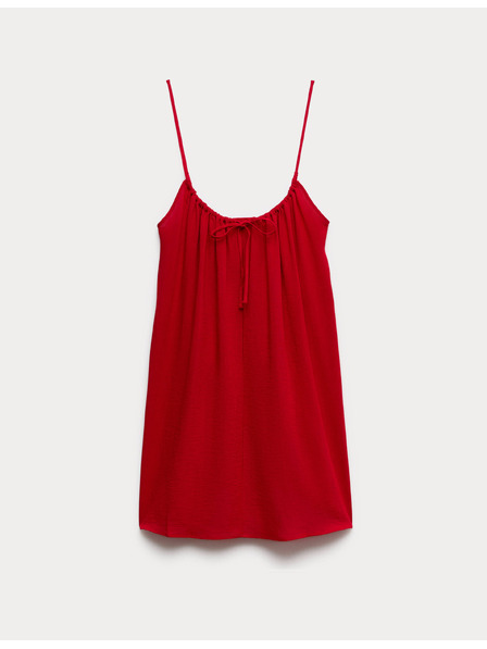 Marks & Spencer Еластична мини рокля с връзка отпред Marks & Spencer червена