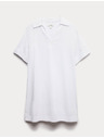 Marks & Spencer Мини рокля с лнен яка Marks & Spencer бяла