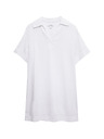 Marks & Spencer Мини рокля с лнен яка Marks & Spencer бяла