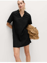 Marks & Spencer Мини рокля с лнен яка Marks & Spencer черен