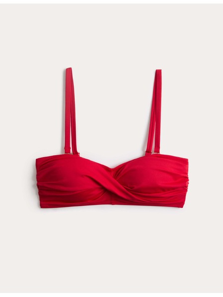 Marks & Spencer Топ на бикини с поддържащ bandeau с подплънка и усукан преден дял Marks & Spencer червен