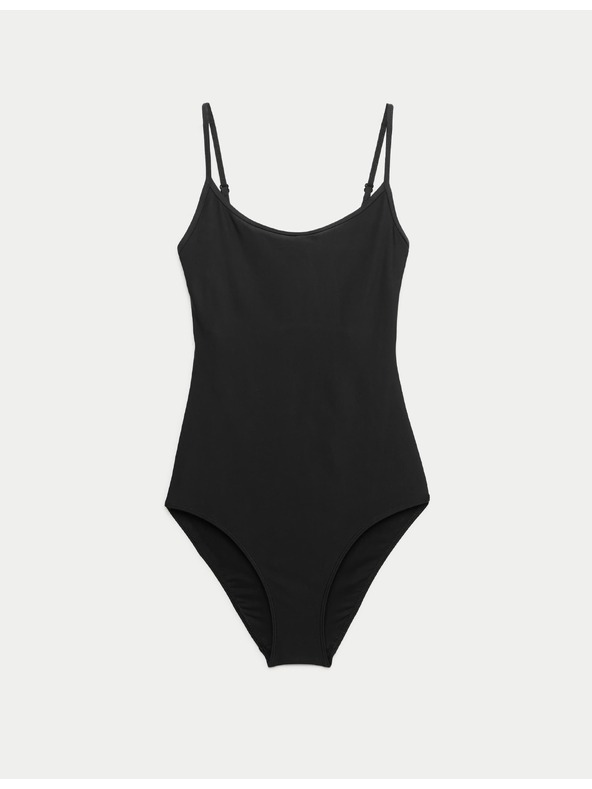 Marks & Spencer Копринени бански костюм с овален деколте Marks & Spencer черни