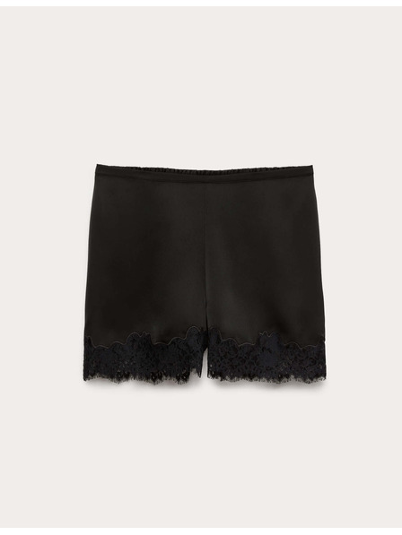 Marks & Spencer Атласни шортки с дантелена подсечка Marks & Spencer черни