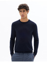Celio Тъмносин вълнен основен пуловер Celio Semerirond