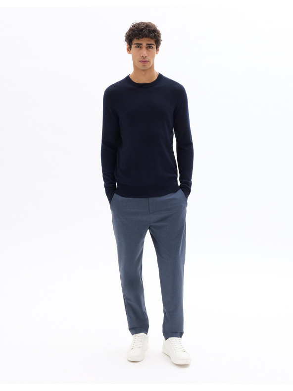 Celio Тъмносин вълнен основен пуловер Celio Semerirond