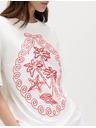 Marks & Spencer Oversized тениска с графика от чист памук Marks & Spencer бяла