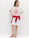 Marks & Spencer Oversized тениска с графика от чист памук Marks & Spencer бяла