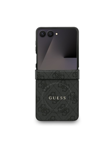 Guess Guess PU Leather 4G Colored Ring Magnetic задна крышка за Samsung Galaxy Z Flip 7 Black