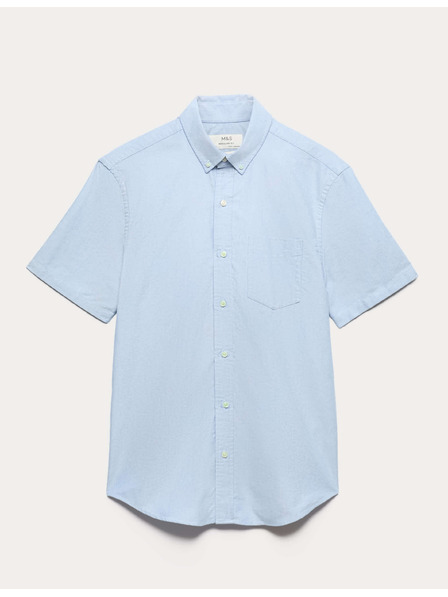 Marks & Spencer Риза от чист памук The Ultimate Marks & Spencer oxford blue