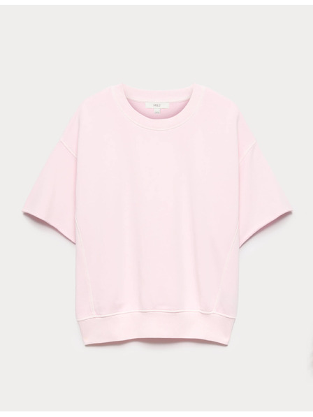 Marks & Spencer Боядисан суитшърт от чист памук Marks & Spencer розова