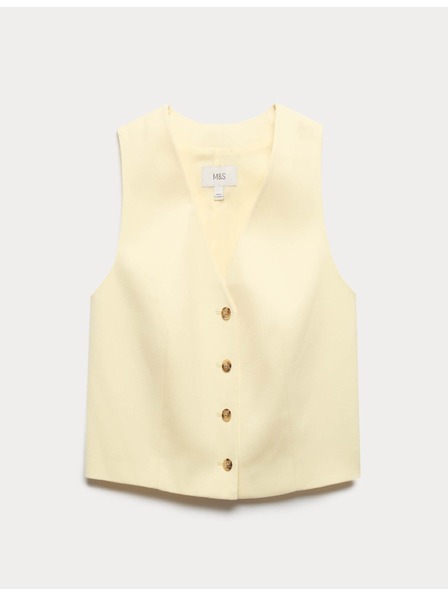 Marks & Spencer Скъсена жилетка Marks & Spencer жълта