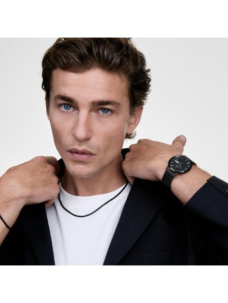 Daniel Wellington Черен стоманен верижка Daniel Wellington Mesh DW00401100