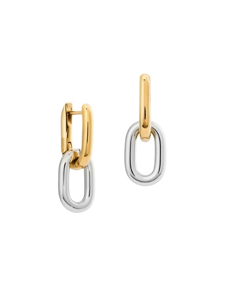 Daniel Wellington Дамски обеци Daniel Wellington Two Tone Link стоманени DW00401979