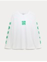 Marks & Spencer Oversized тениска с графика от чист памук Marks & Spencer бяла