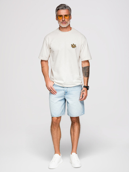 Ombre Clothing Тениска "OM-TSCT-0275" – кремав цвят Ombre Clothing
