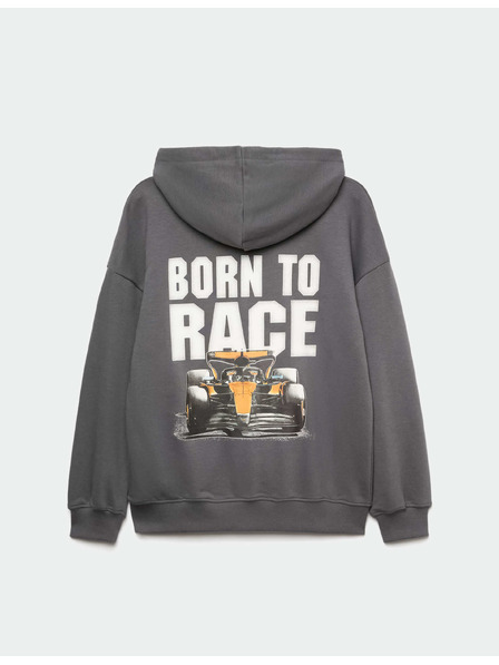 Marks & Spencer Суитшърт с качулка, с графика McLaren™ и висок делът на памук (2-16 години) Marks & Spencer сива