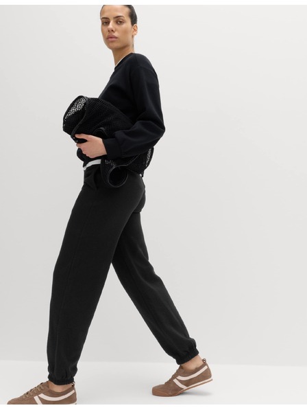 Marks & Spencer Спортни панталони с маншети, с висок делът на памук Marks & Spencer черна