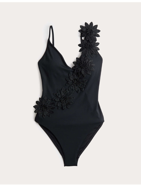 Marks & Spencer Укрепени бикини с деколте и цветна украса Marks & Spencer черна