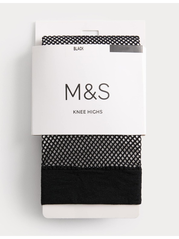 Marks & Spencer Мрежесто чорапи до коляното Marks & Spencer черно