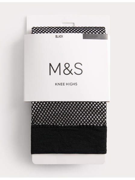 Marks & Spencer Мрежесто чорапи до коляното Marks & Spencer черно