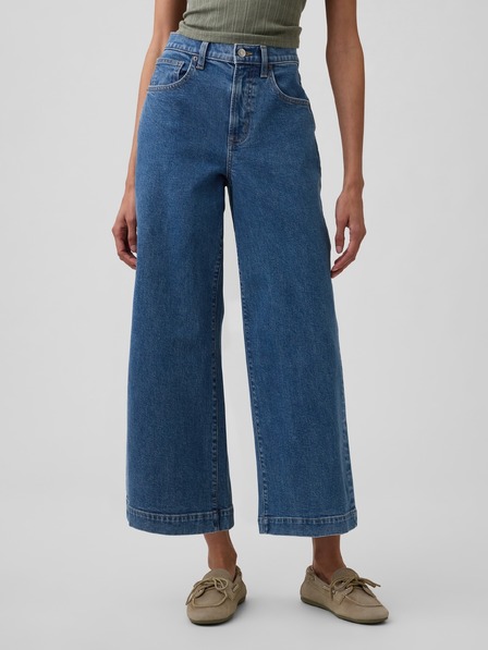 GAP Дънки High Rise Wide-Leg Crop GAP