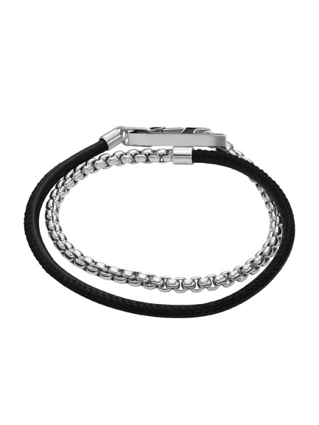 Diesel Унисекс гривна Diesel D Logo стомана и кожа DX1472040