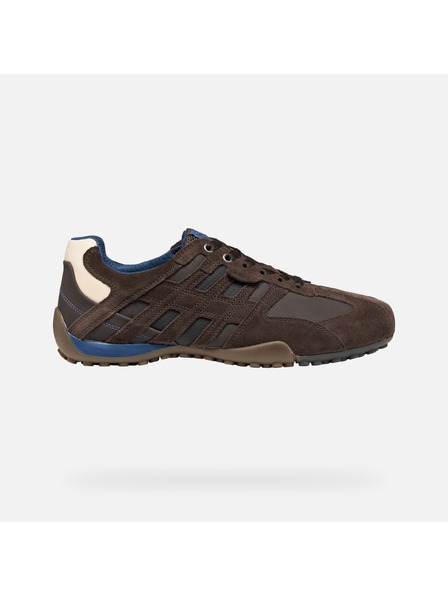 Geox Тъмнокафяви мъжки тениски Geox Snake
