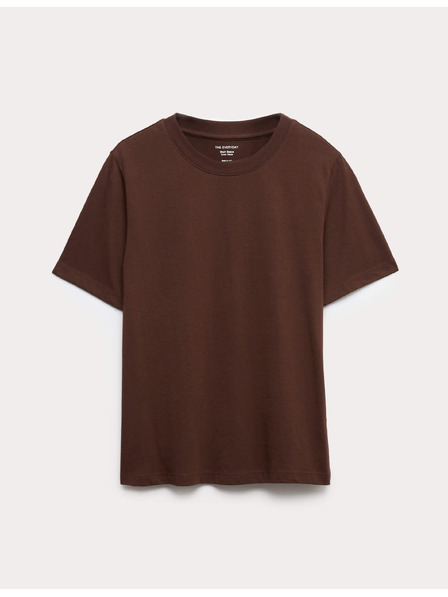 Marks & Spencer Тениска ежедневна кройка от чист памук Marks & Spencer кафява