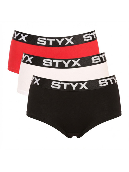 Styx Комплект от три - дамски бикини Styx с пътник многоцветни
