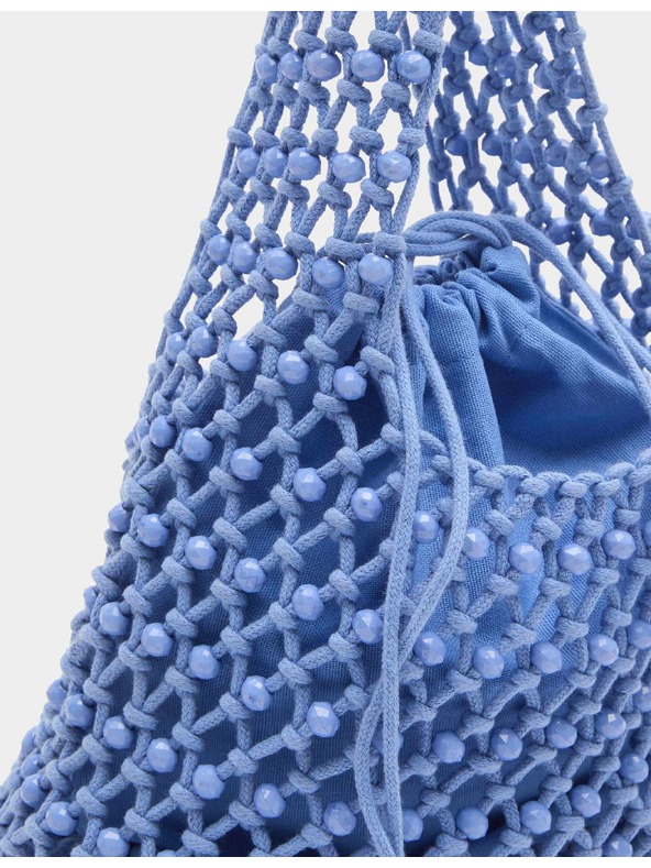 Marks & Spencer Кътчета чанта със мъниста Macrame Marks & Spencer синя