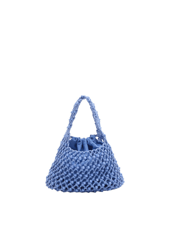 Marks & Spencer Кътчета чанта със мъниста Macrame Marks & Spencer синя