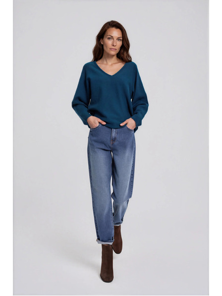Moodo Дънки mom fit тъмносини Moodo