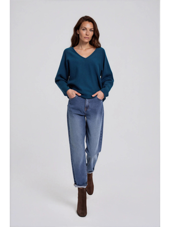 Moodo Дънки mom fit тъмносини Moodo