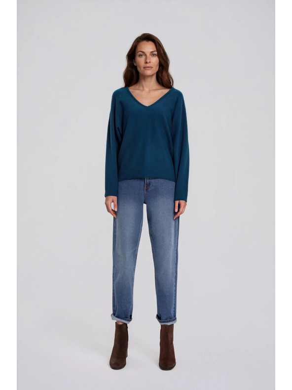 Moodo Дънки mom fit тъмносини Moodo