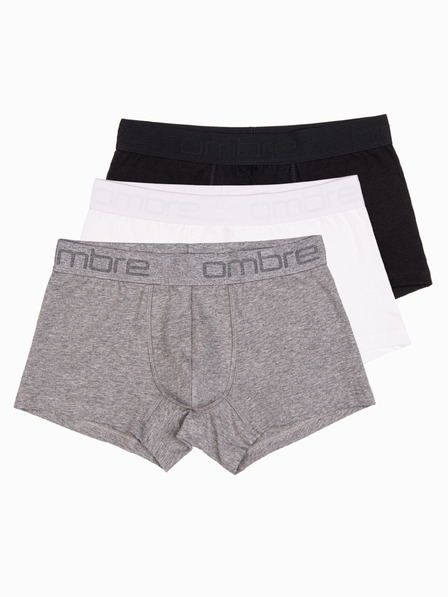 Ombre Clothing Мъжки памучни боксерки с лого – 3 броя в микс V2 U532 Ombre Clothing