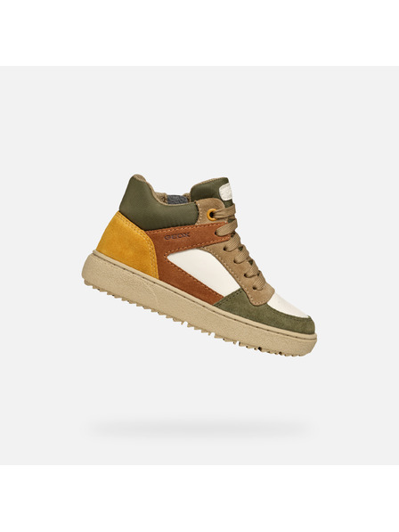 Geox Зелени момчешки високи обувки Geox Theleven Boy